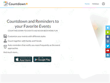 Tablet Screenshot of countdownplusevents.com